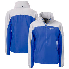 Los Angeles Dodgers Cutter & Buck Women's City Connect Charter Eco Recycled Half-Zip Anorak Jacket - Royal