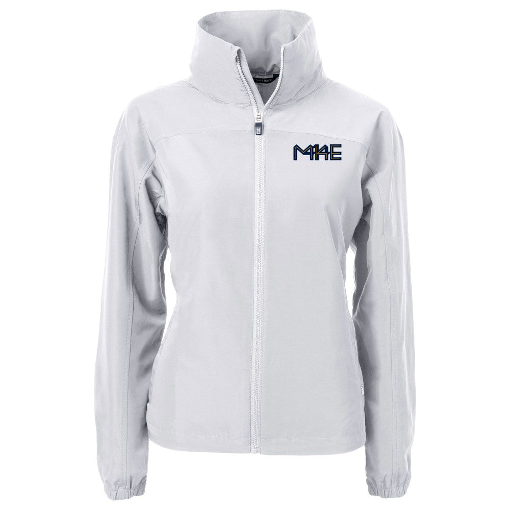 Milwaukee Brewers Cutter & Buck Women's City Connect Charter Eco Recycled Full-Zip Jacket - Gray