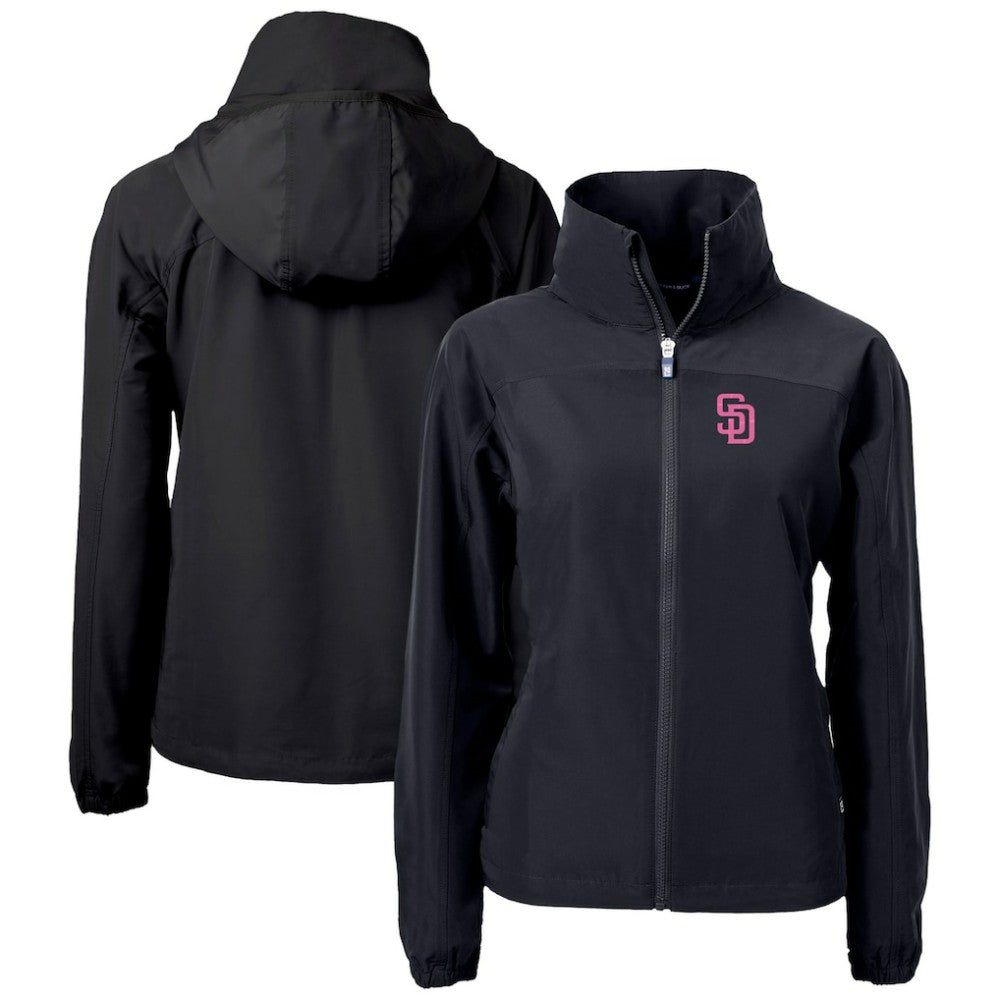 San Diego Padres Cutter & Buck Women's City Connect Charter Eco Recycled Full-Zip Jacket - Black
