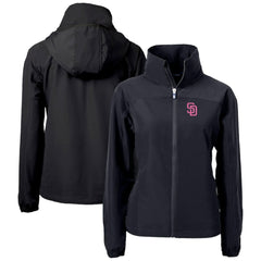 San Diego Padres Cutter & Buck Women's City Connect Charter Eco Recycled Full-Zip Jacket - Black