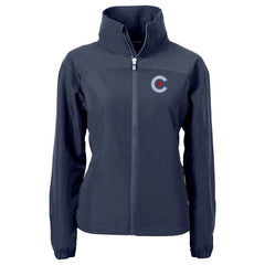 Chicago Cubs Cutter & Buck Women's City Connect Charter Eco Recycled Full-Zip Jacket - Navy