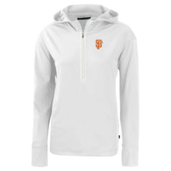 San Francisco Giants Cutter & Buck Women's City Connect Daybreak Eco Recycled Half-Zip Hoodie - White