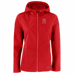 Los Angeles Angels Cutter & Buck Women's City Connect Evoke Eco Softshell Recycled Full-Zip Hoodie Jacket - Red