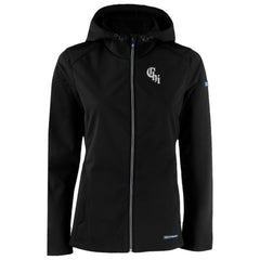 Chicago White Sox Cutter & Buck Women's City Connect Evoke Eco Softshell Recycled Full-Zip Hoodie Jacket - Black