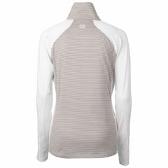 Houston Astros Cutter & Buck Women's City Connect Forge Tonal Stripe Stretch Half-Zip Pullover Top - White