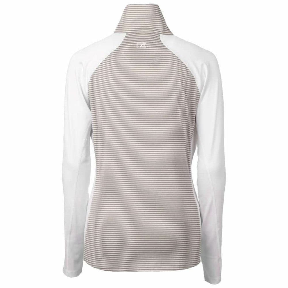 San Francisco Giants Cutter & Buck Women's City Connect Forge Tonal Stripe Stretch Half-Zip Pullover Top - White