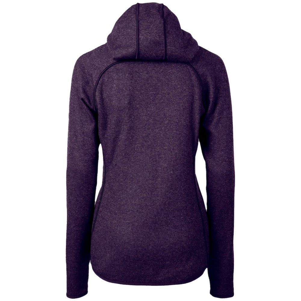 Colorado Rockies Cutter & Buck Women's City Connect Mainsail Full-Zip Hooded Jacket - Heather Purple
