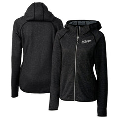 Los Angeles Dodgers Cutter & Buck Women's City Connect Mainsail Full-Zip Hooded Jacket - Heather Charcoal