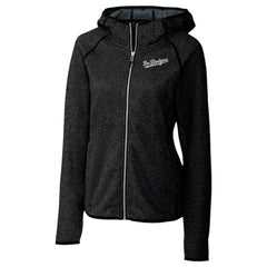 Los Angeles Dodgers Cutter & Buck Women's City Connect Mainsail Full-Zip Hooded Jacket - Heather Charcoal
