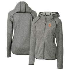 San Francisco Giants Cutter & Buck Women's City Connect Mainsail Full-Zip Hooded Jacket - Heather Gray