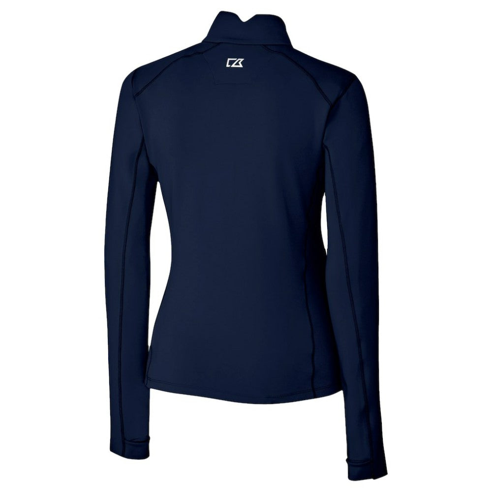 Chicago Cubs Cutter & Buck Women's City Connect Traverse Stretch Quarter-Zip Pullover Top - Navy