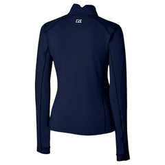 Chicago Cubs Cutter & Buck Women's City Connect Traverse Stretch Quarter-Zip Pullover Top - Navy