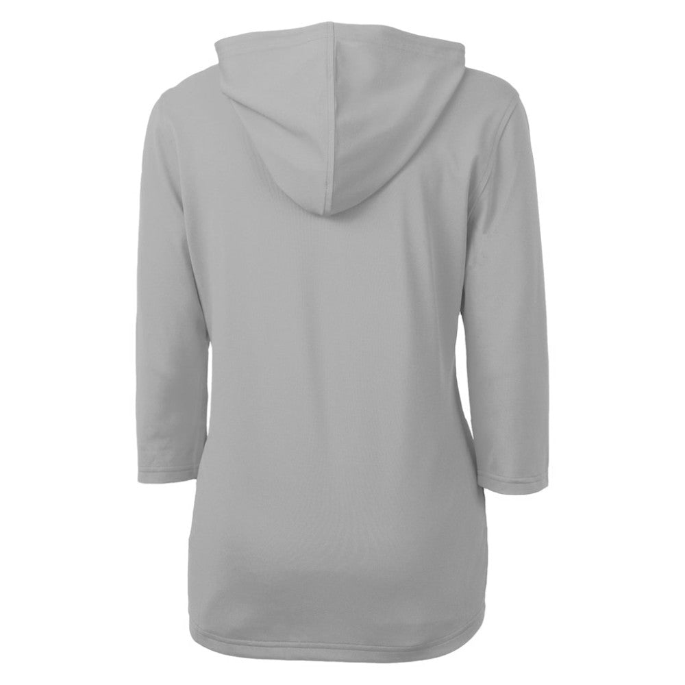 Houston Astros Cutter & Buck Women's City Connect Virtue Eco Pique Recycled Half-Zip Pullover Hoodie - Gray