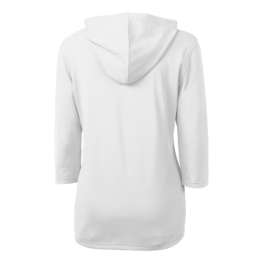 Chicago Cubs Cutter & Buck Women's City Connect Virtue Eco Pique Recycled Half-Zip Pullover Hoodie - White