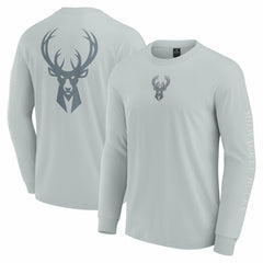 Milwaukee Bucks Elements Strive Long Sleeve T-Shirt  - Gray | Fanatics online