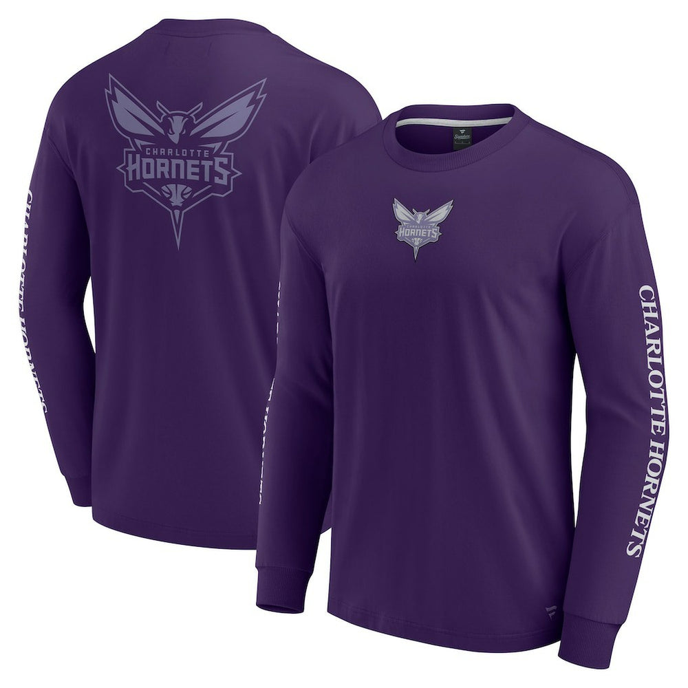 Charlotte Hornets Elements Strive Long Sleeve T-Shirt  - Purple | Fanatics shop