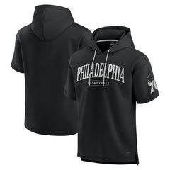 Philadelphia 76ers Elements Ready Short Sleeve Pullover Hoodie - Black | Fanatics discount