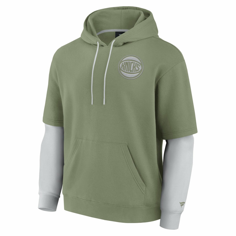 New York Knicks Elements Sleek Pullover Hoodie - Olive | Fanatics outlet