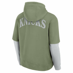 New York Knicks Elements Sleek Pullover Hoodie - Olive | Fanatics outlet