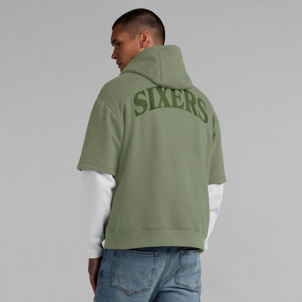 Philadelphia 76ers Elements Sleek Pullover Hoodie - Olive | Fanatics outlet