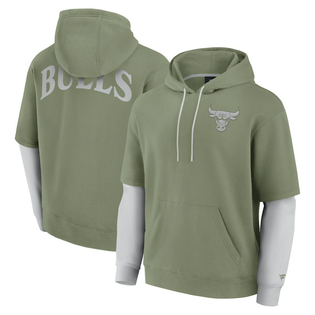 Chicago Bulls Elements Sleek Pullover Hoodie - Olive | Fanatics discount