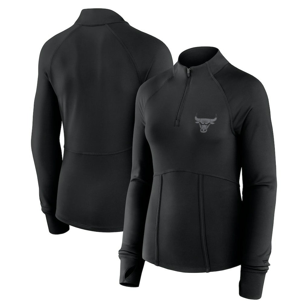 Chicago Bulls Women's Elements Match Raglan Quarter-Zip Top sale - Black | Fanatics shop