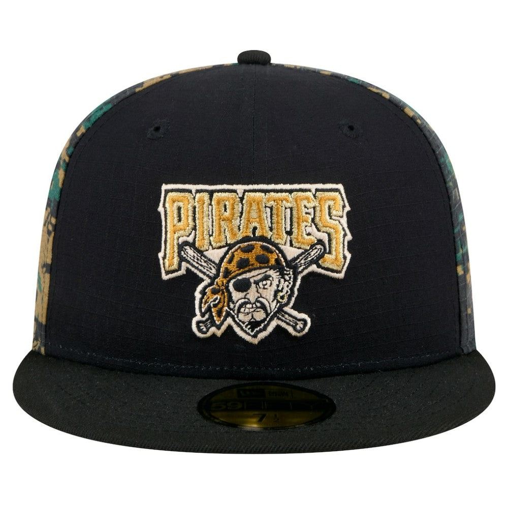 Pittsburgh Pirates Digi Camo 59FIFTY Fitted Hat - Black | New Era