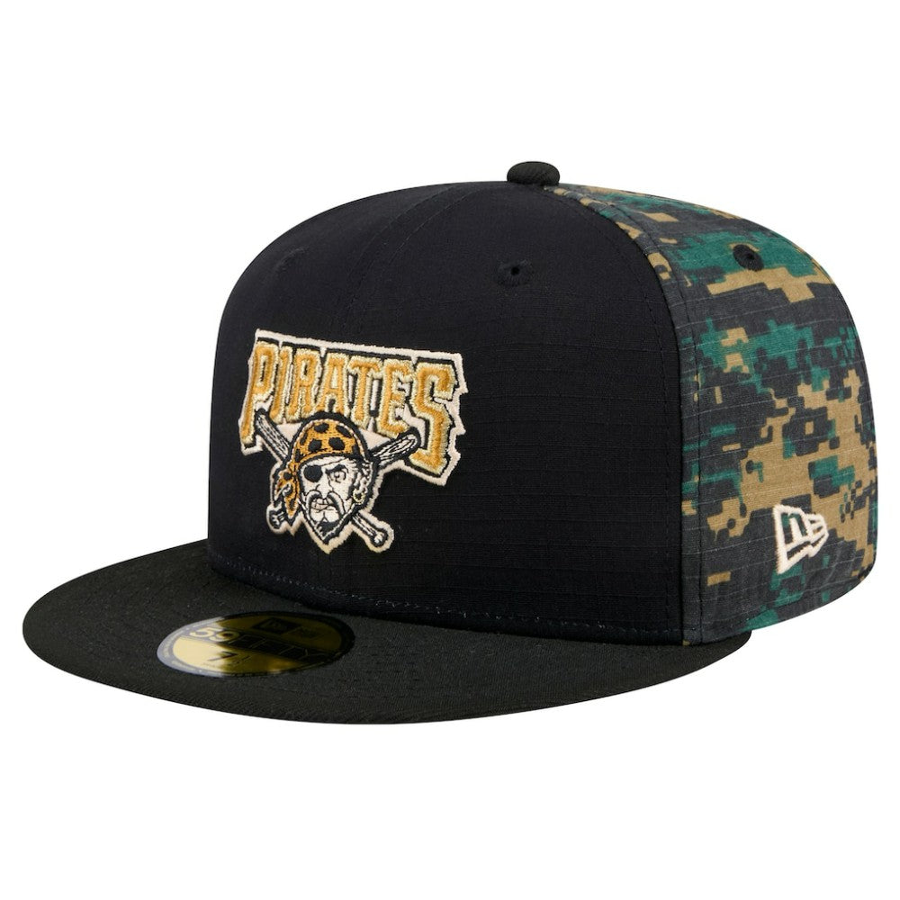 Pittsburgh Pirates Digi Camo 59FIFTY Fitted Hat - Black | New Era