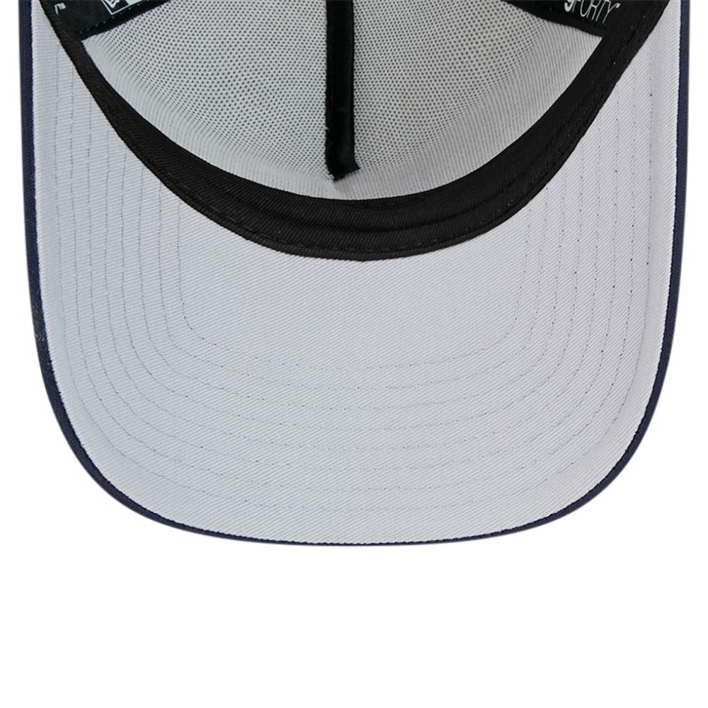 New York Yankees Retro Wordmark 9FORTY A-Frame Trucker Adjustable Hat - White | New Era
