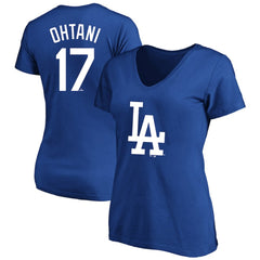 Shohei Ohtani Los Angeles Dodgers Women's Plus Size Name & Number T-Shirt - Royal