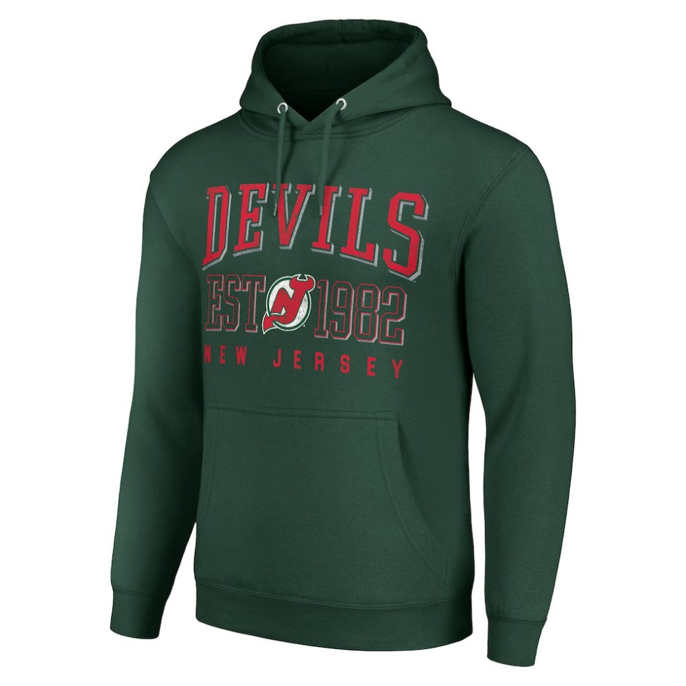 New Jersey Devils Starter Retro Graphic Pullover Hoodie Green
