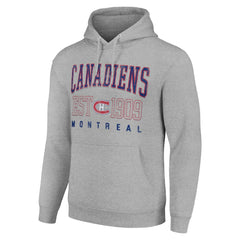 Montreal Canadiens Starter Retro Graphic Pullover Hoodie Heather Gray