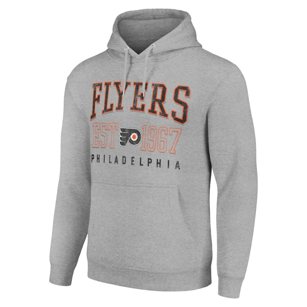 Philadelphia Flyers Starter Retro Graphic Pullover Hoodie Heather Gray