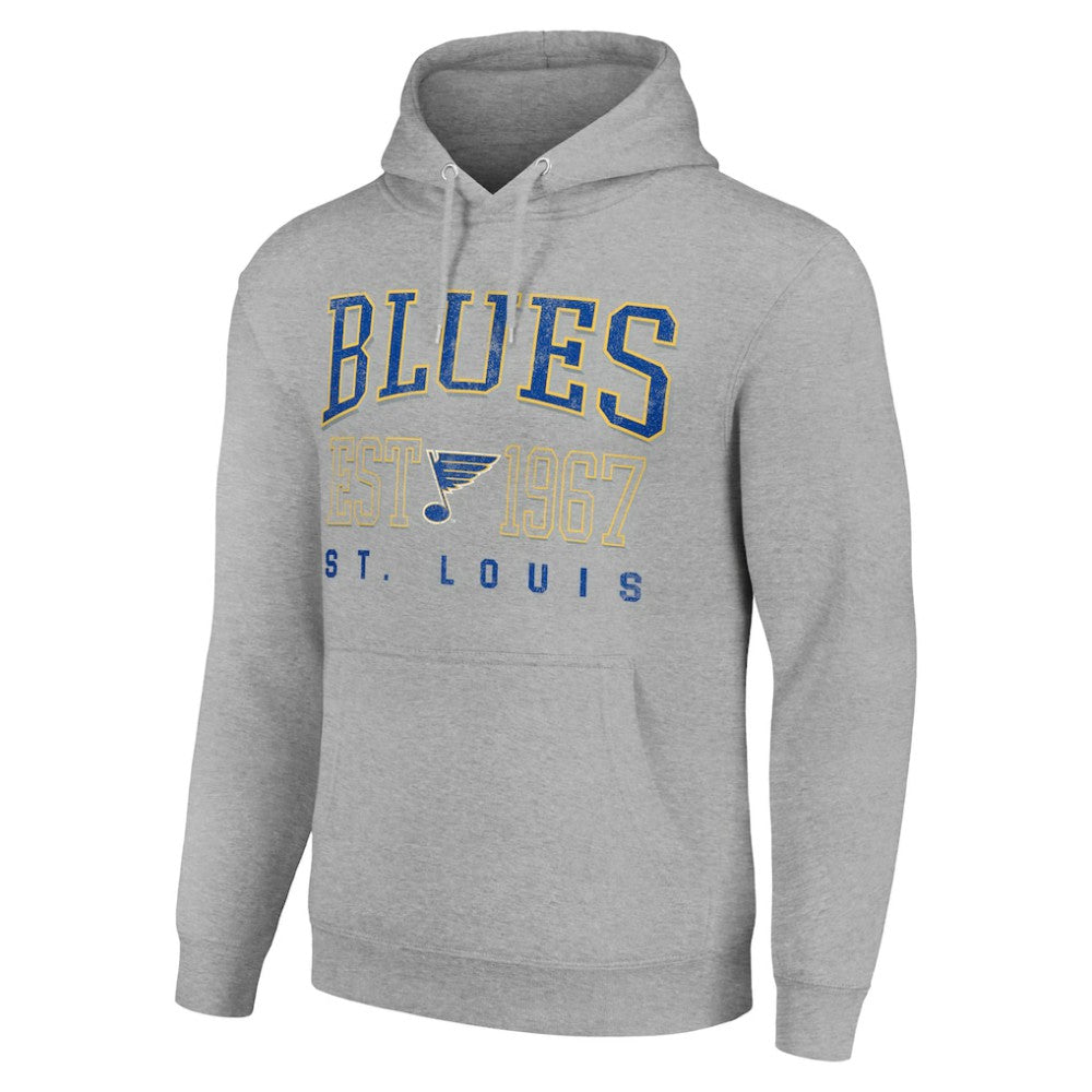 St. Louis Blues Starter Retro Graphic Pullover Hoodie Heather Gray
