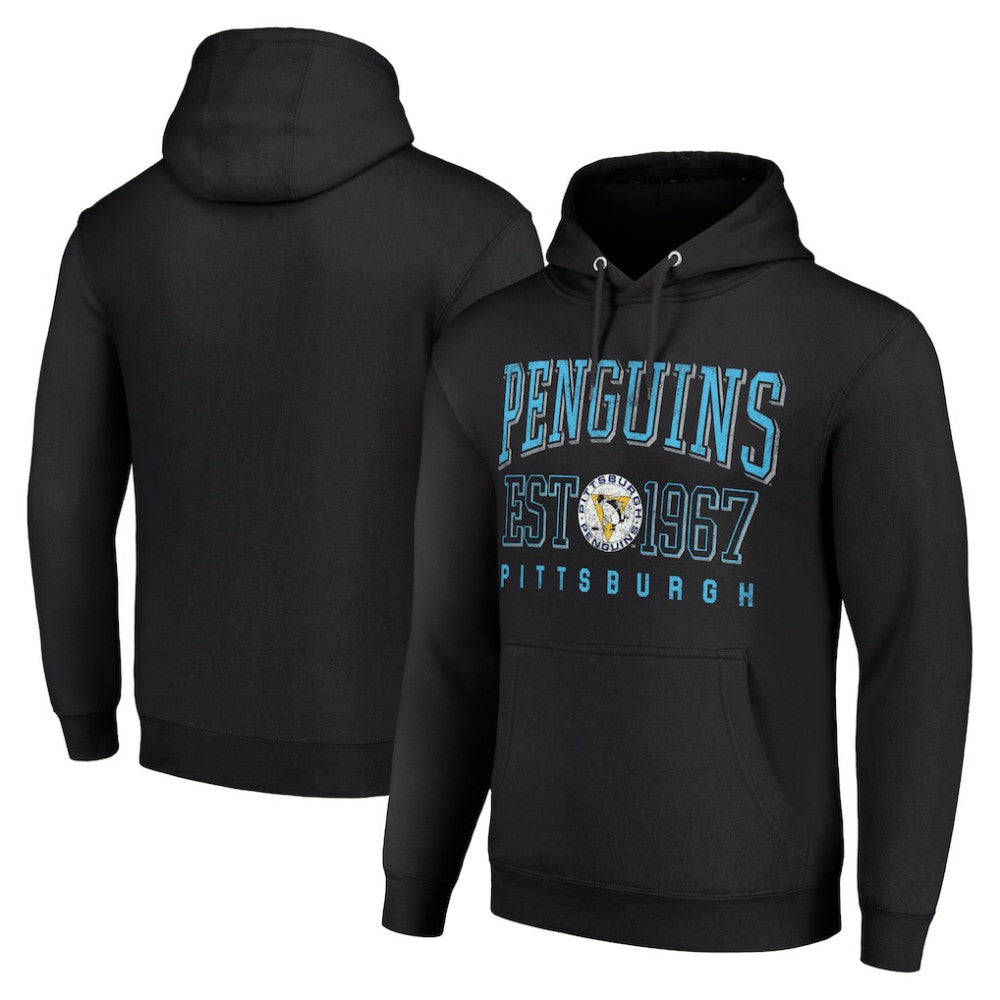 Pittsburgh Penguins Starter Retro Graphic Pullover Hoodie Black