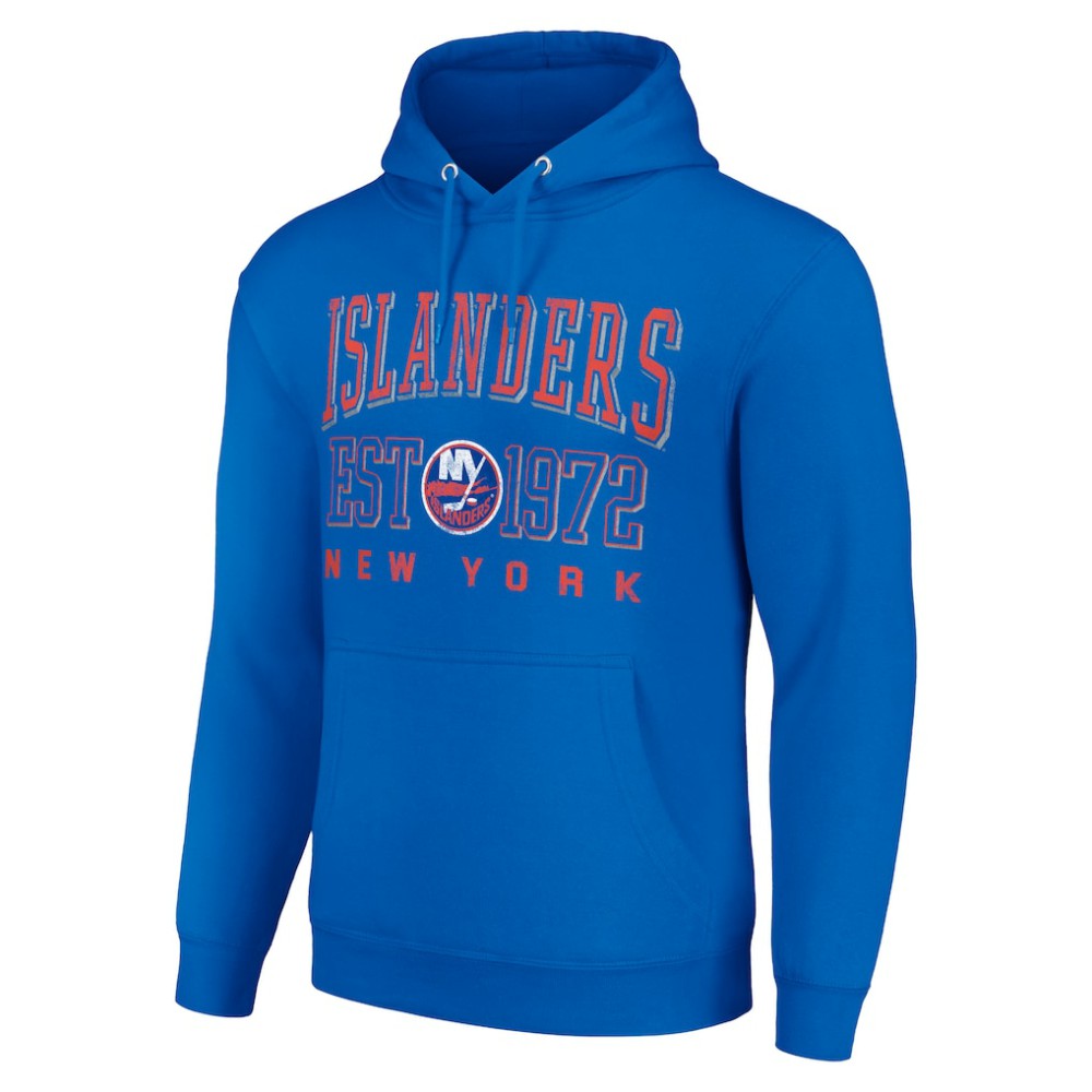 New York Islanders Starter Retro Graphic Pullover Hoodie Royal