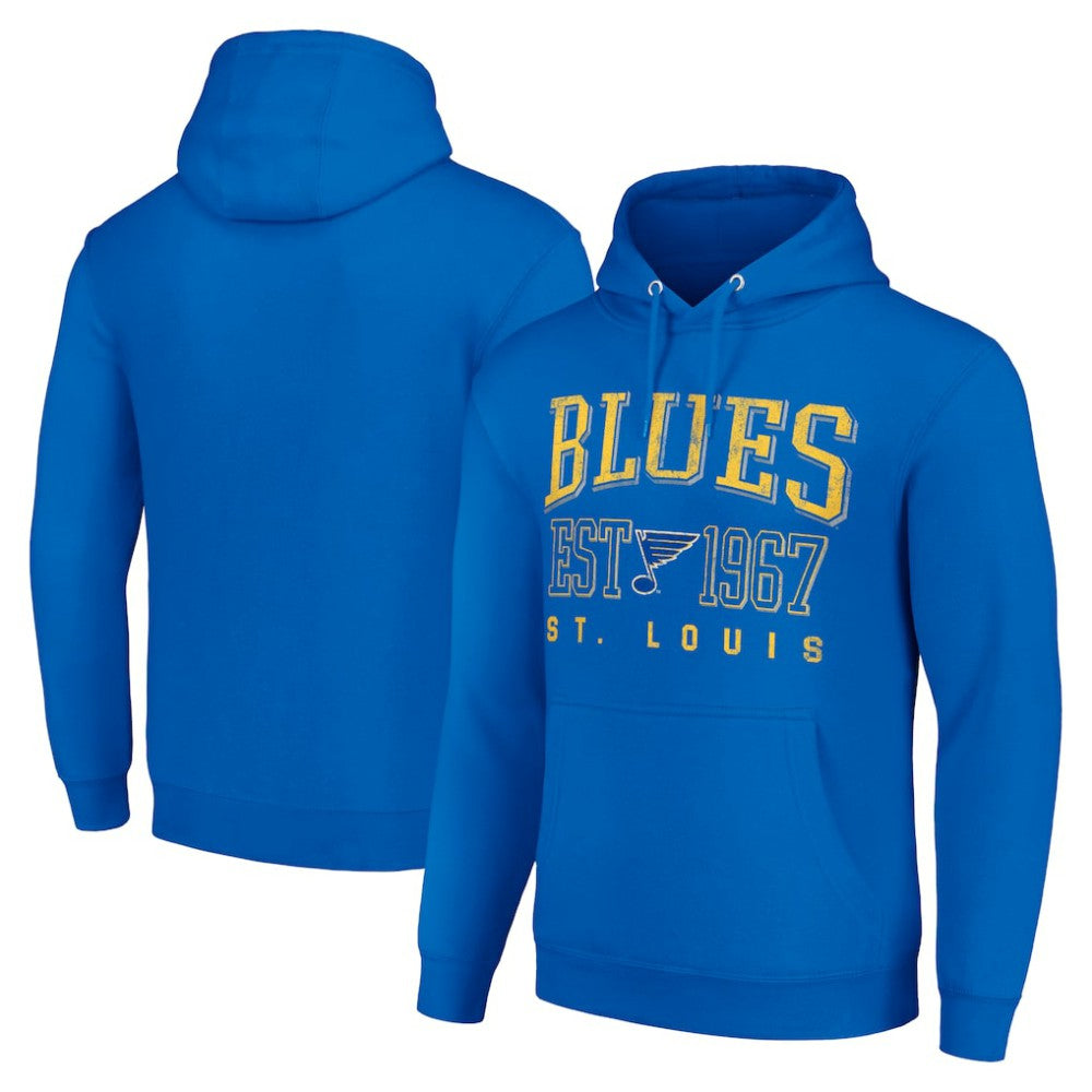 St. Louis Blues Starter Retro Graphic Pullover Hoodie Royal