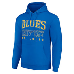 St. Louis Blues Starter Retro Graphic Pullover Hoodie Royal