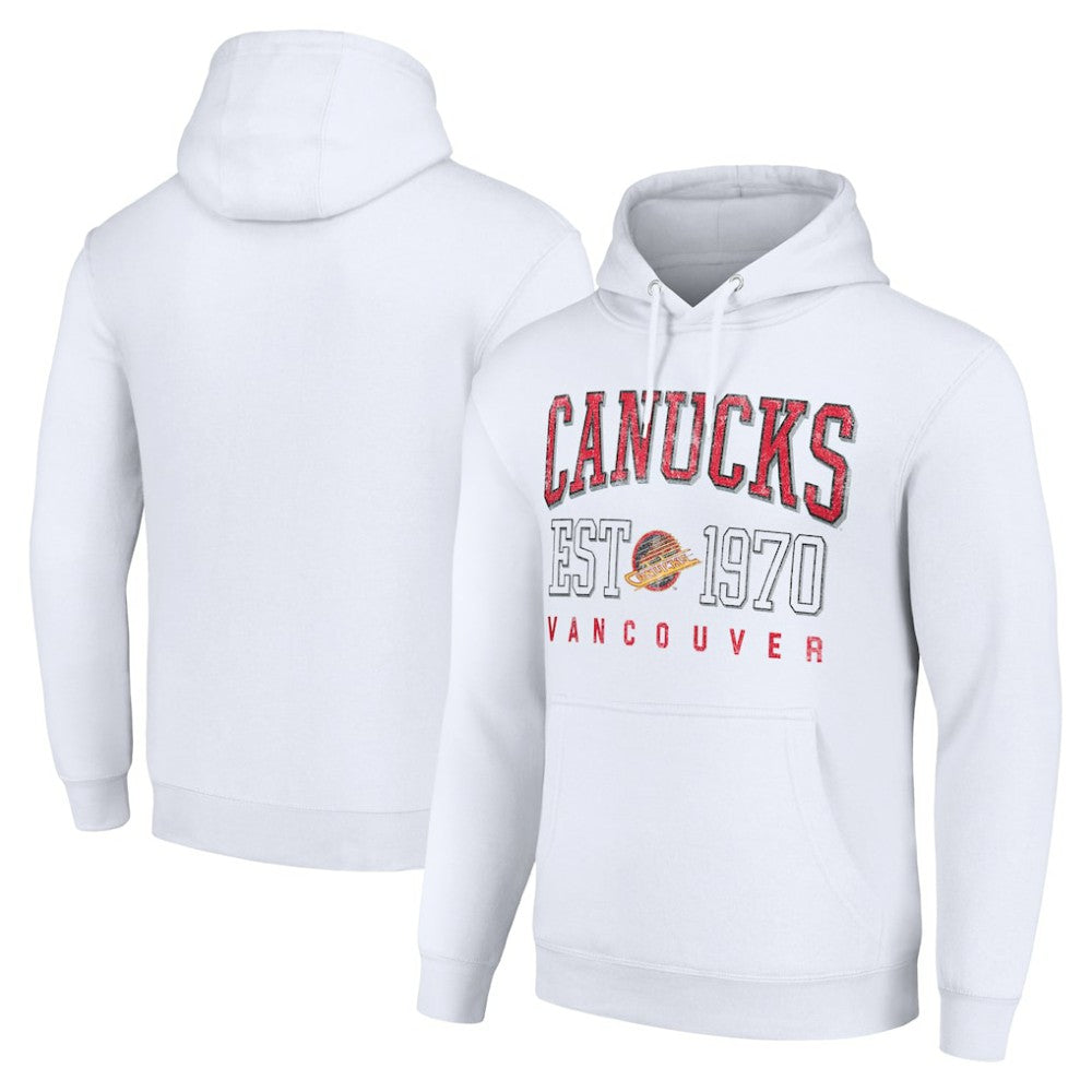 Vancouver Canucks Starter Retro Graphic Pullover Hoodie White