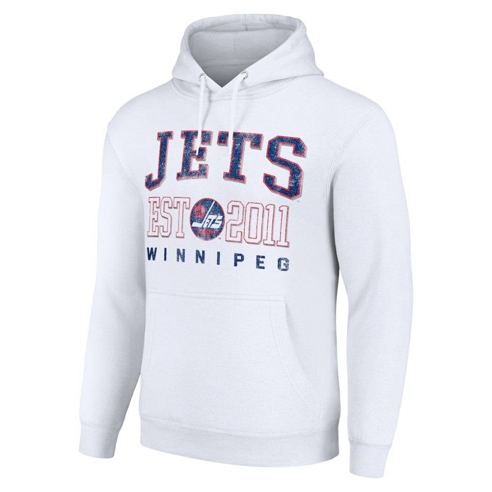 Winnipeg Jets Starter Retro Graphic Pullover Hoodie White