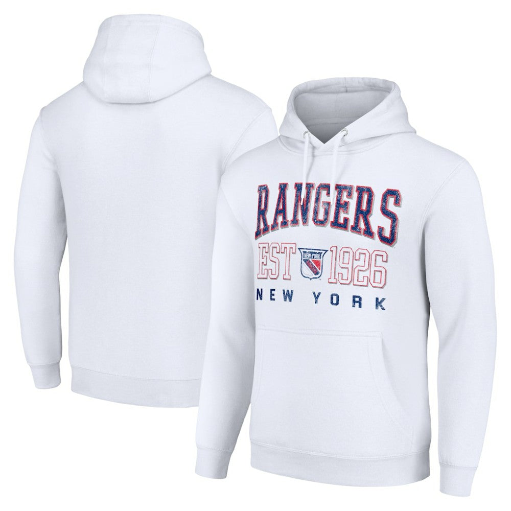 New York Rangers Starter Retro Graphic Pullover Hoodie White