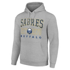 Buffalo Sabres Starter Retro Graphic Pullover Hoodie Heather Gray