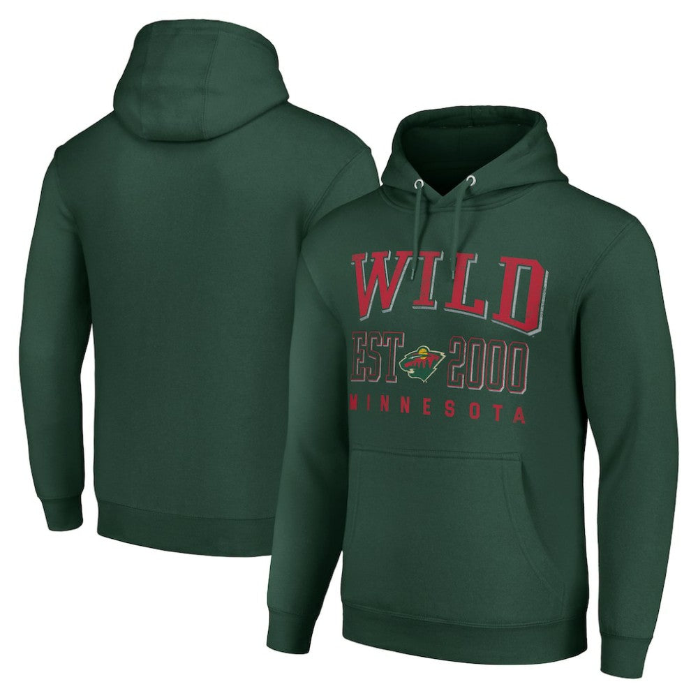 Minnesota Wild Starter Graphic Pullover Hoodie Green