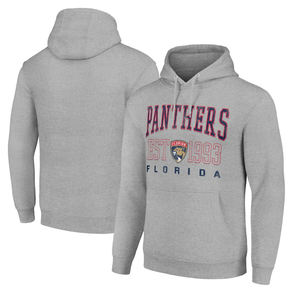 Florida Panthers Starter Graphic Pullover Hoodie Heather Gray