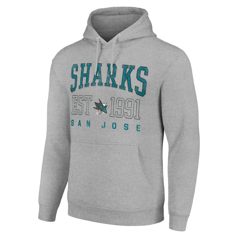 San Jose Sharks Starter Graphic Pullover Hoodie Heather Gray