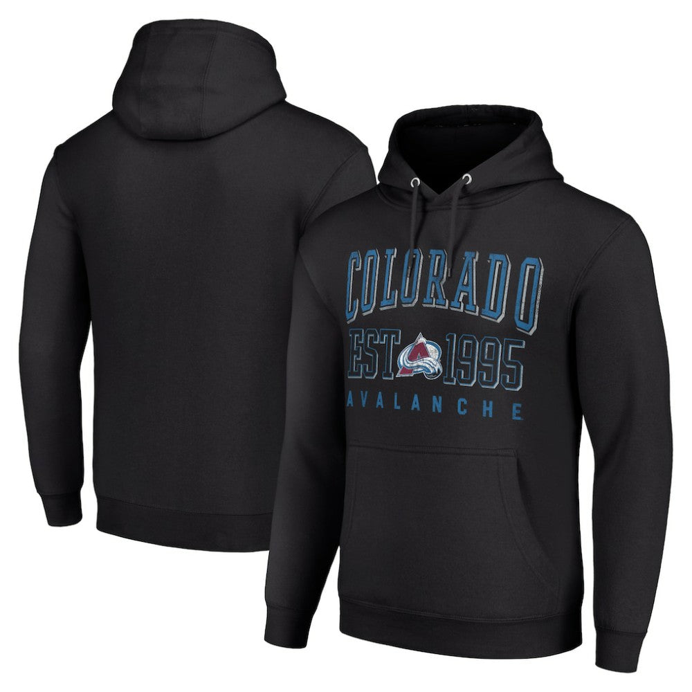 Colorado Avalanche Starter Graphic Pullover Hoodie Black