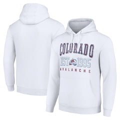 Colorado Avalanche Starter Graphic Pullover Hoodie White