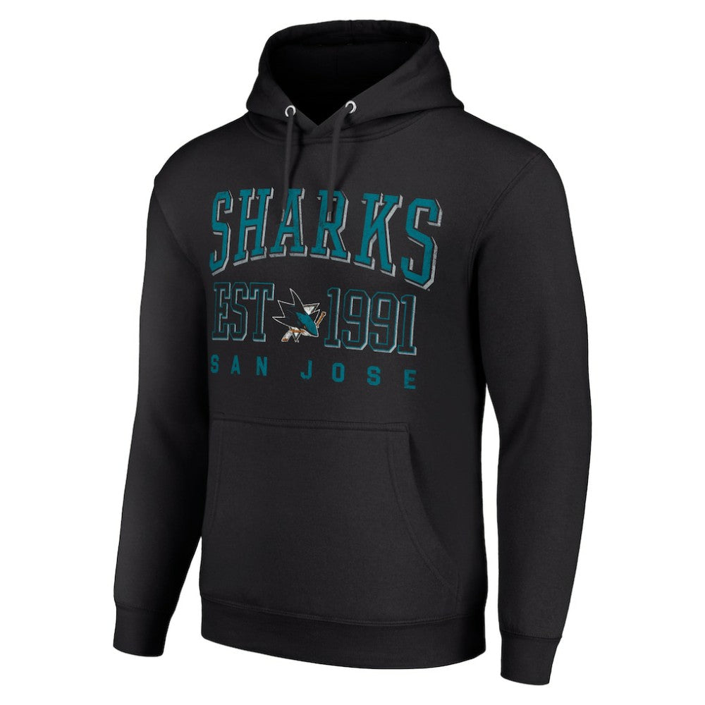 San Jose Sharks Starter Graphic Pullover Hoodie Black