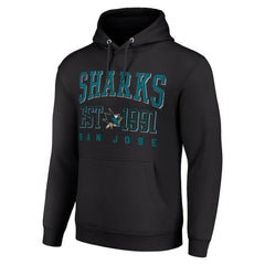 San Jose Sharks Starter Graphic Pullover Hoodie Black