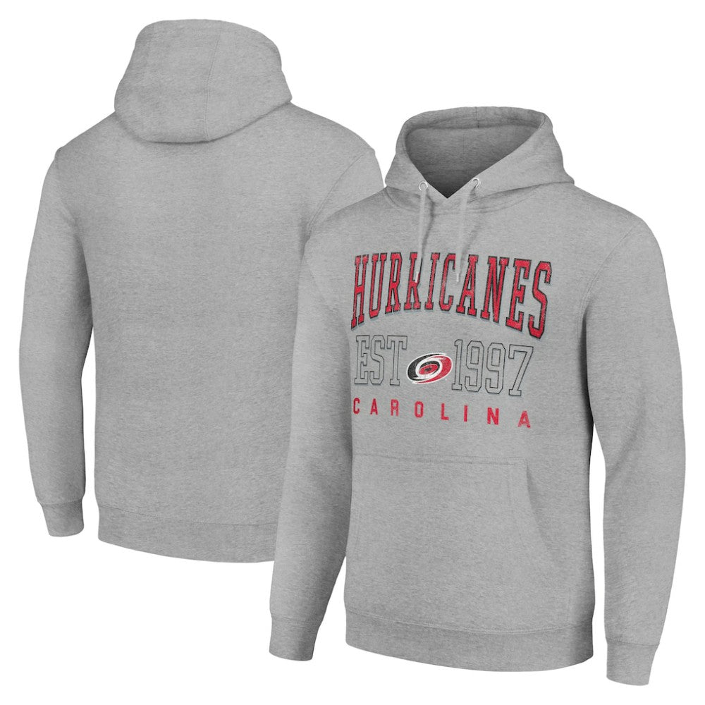 Carolina Hurricanes Starter Graphic Pullover Hoodie Heather Gray